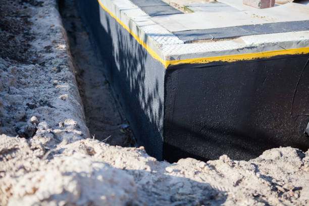 Residential Interior Drainage System installation at a Bourneville, OH home by SJ Waterproofing Pros